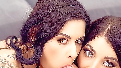 Sexy girls getting two cocks