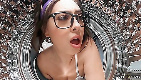 Cute blondie fucking on a dick