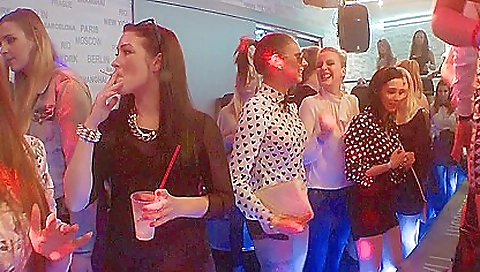 Shaky blond asheer christmas is ready for cock