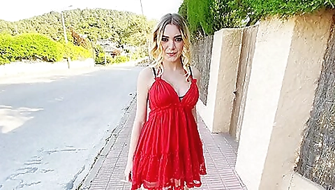 Sexy blonde's tight ass gets pounded by a huge cock