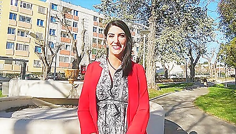 Sexy brunette hair sucks and fucks